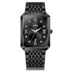 SWISH 0118 New rectangular men's steel belt simple sports outdoor calendar quartz watch waterproof watch