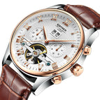 KINYUED Swiss Automatic Skeleton Tourbillon Mechanical Watch Men's Classic Mechanical Watch JYD-J012