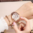 GEDI Luxury Women Fashion Casual Watches Stainless Steel Waterproof Ladies Analog Quartz Wristwatch Female Gift Clock Watch