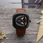 Punk Square Turntable Boys New Concept Watch Trendy Men's Fashion Watch All-Match Belt Quartz Watch Unicorn Watch 58991-2