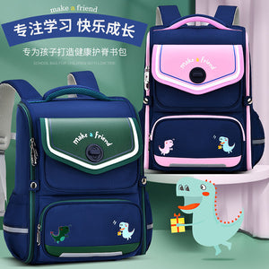 New primary school student cartoon schoolbag one-piece open space schoolbag boys and girls backpack