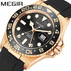 Megir Men's Watch Stainless Steel fashion Watch New Calendar men's casual quartz Watch 8403