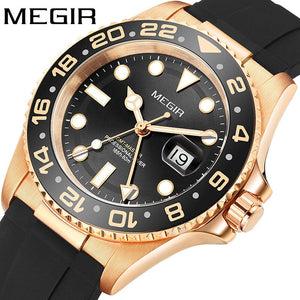 Megir Men's Watch Stainless Steel fashion Watch New Calendar men's casual quartz Watch 8403