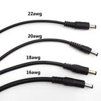 16/18/20/22awg DC Male Female Power Supply Extension Cable 5A 7A 10A 5.5x2.1mm Connector Copper Wire Current For LED Strip Light