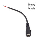 16/18/20/22awg DC Male Female Power Supply Extension Cable 5A 7A 10A 5.5x2.1mm Connector Copper Wire Current For LED Strip Light