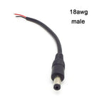 16/18/20/22awg DC Male Female Power Supply Extension Cable 5A 7A 10A 5.5x2.1mm Connector Copper Wire Current For LED Strip Light