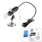 1600X USB Digital Microscope Camera Endoscope 8LED Magnifier with Metal Stand 6 Stype for choose J21 19 Dropship