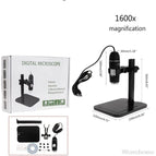 1600X USB Digital Microscope Camera Endoscope 8LED Magnifier with Metal Stand 6 Stype for choose J21 19 Dropship