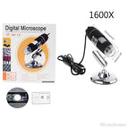 1600X USB Digital Microscope Camera Endoscope 8LED Magnifier with Metal Stand 6 Stype for choose J21 19 Dropship