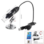 1600X USB Digital Microscope Camera Endoscope 8LED Magnifier with Metal Stand 6 Stype for choose J21 19 Dropship