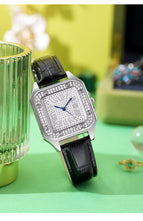 BURR full diamond square leather waterproof ladies watch light luxury niche high-end watch women L2002RG