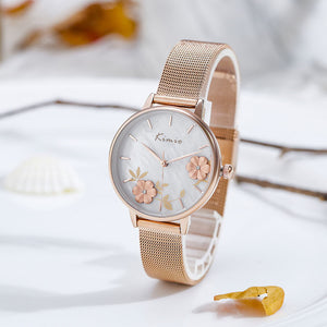 Kimio Watch Net Chain Fashion Simple Leisure Embossed Printed Women's casual Watch