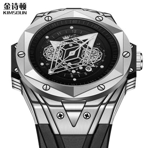 KIMSDUN men's watch new fashion trend tattoo waterproof silicone quartz casual watch J-2101B