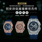 PINTIME men's watch silicone strap octagonal design calendar waterproof diamond plaid casual  men watch