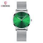 CHENXI Watch Student Simple Ultra-Thin Fashion Couple's Watch Douyin Mesh Strap Watch Men's and Women's Wrist Watch CX-076h