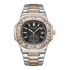 PINTIME watch men's casual explosive quartz calendar business trend waterproof steel fashion men watch