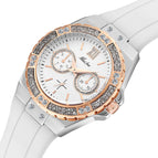 MISSFOX Watch Silicone Korean Version Versatile Diamond Fashion Three Eyes Quartz Ladies Watch 2593