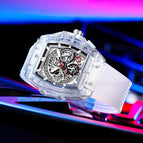 Kimsdun Multifunctional Waterproof Men's Watch Bucket Shape Transparent Men's and Women's Watch K-2150B