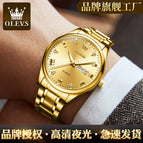 OLEVES Watch for men gold diamond waterproof luminous business causal quartz men watch 5563 MEN