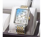 New rectangular men's pure steel belt simple sports outdoor calendar quartz watch waterproof watch 0118
