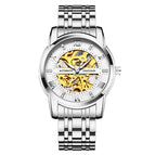KIMSDUN fashion double-sided hollow automatic mechanical watch men's watch men's watch waterproof business men's casual watch K-1973A