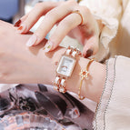 Braided Watch Band Women's Tiktok Live Square Ancient Women's Watch Retro Small Incense Chain women's watch