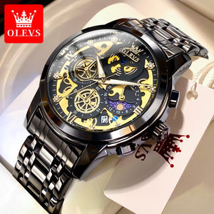 2022 OLEVS New Men's Watch Quartz Watch Multi-functional Timekeeping Men's Watch 9947