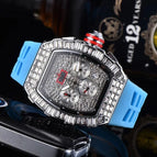 Men's watch Personalized Square Diamond 6-Pin Men's Quartz Watch Richard Starry European Watch Timing 8131