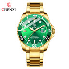 CHENXI Green Water Ghost Watch Women's Men's Couple Watch Waterproof Fashion Luminous Men's Watch CX-085A