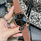 TICTOC Korean fashion women's watch women's ins large dial square rubber band neutral women's Watch
