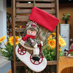 2PCS Christmas socks gift bag Santa Claus candy bag doll Christmas decoration Christmas socks gift bag 1717