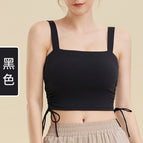 Yoga top Running Exercise Vest Square Collar Back Shaping Padded Quick-Drying Yoga Clothes Vest Women's Sportswear T-shirt MZ30