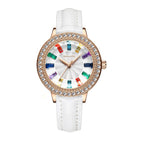Watch women Ling-shaped cut glass gypsophila female watch simple fashion gift rose gold diamond watch SL5801