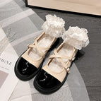 Women shoes Sheii retro round toe cross buckle platform Mary Jane shoes women's shoes X1