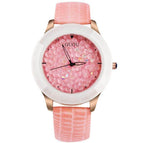 GUOU 8026 Fashion Women's Watches Luxury Watches waterproof Bracelet Ladies Watch Women Leather Diamond watch