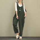 Plus Size Ladies casual pants overalls women jumpsuit Cropped