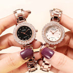 GEDI 3004 Fashion Casual Watch Hot Sale Women Elegant Luxury Stainless Steel Waterproof Ladies Diamond Rhinestone Analog Quartz Wristwatch