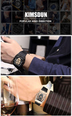 KIMSDUN Fashion Skull Ghost Head Skeleton Men's Watch Bucket Watch Silicone Quartz Watch K-503B