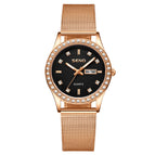 Seno Star Net Red Women's Watch Waterproof Luminous Double Calendar Female Watch