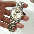 Fashion Hollow Men's Watch Waterproof Luminous Business Belt Through Bottom Fully Automatic Mechanical Watch 1001