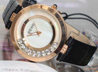 Fashion GUOU 8039 Brand Women Rolling Drill Dress Watches Luxury Quicksand Casual Clock Genuine Leather Rhinestone Lady casual Wrist Watches
