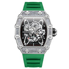 ONOLA ON3827D Full Diamond High Quality Live Fashion Waterproof Quartz Men's Watch Silicon