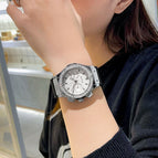 GUOU 8220 Watches fashion domineering black large dial heavy silicone watch female personality cool handsome lady watch with box gift for women