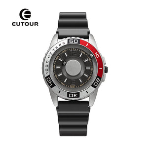 EUTOUR E025 fashion Creative Magnetic Black Technology Metal Male Watch Student Female Male Watch Fashion Shake Sound Explosive Quartz Watch Simple with box gift for men