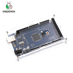 1PCS   Enclosure Transparent Gloss Acrylic Box Compatible for arduino Mega2560 R3 Case