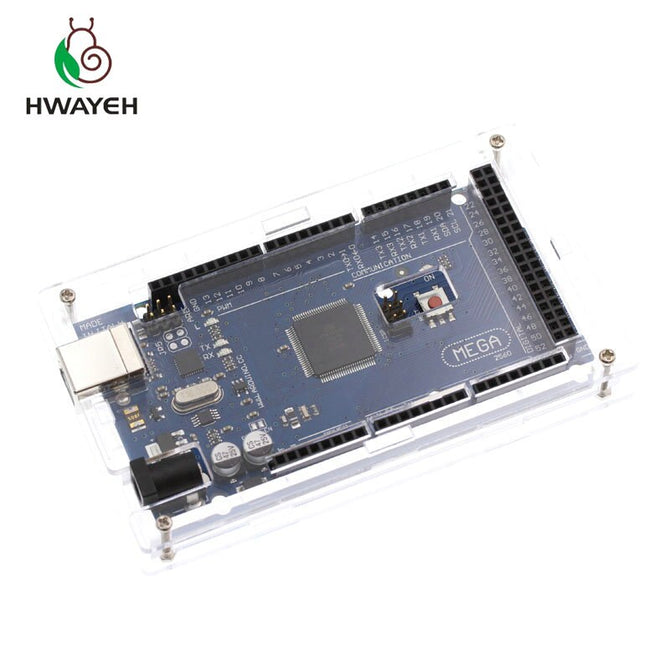 1PCS   Enclosure Transparent Gloss Acrylic Box Compatible for arduino Mega2560 R3 Case