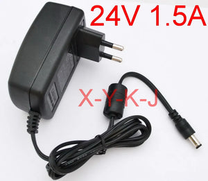 1PCS High quality DC 24V 1.5A  AC 100V-240VConverter Switching power adapter 1500mA Supply EU or US  plug DC 5.5mm x 2.1-2.5mm