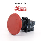 1Pcs XB2 ES542 Plastic Emergency Stop Red Mushroom Head Size 30 40MM 60 Push Button Switch Lock NO NC Normally Open 22mm ZB2