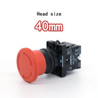 1Pcs XB2 ES542 Plastic Emergency Stop Red Mushroom Head Size 30 40MM 60 Push Button Switch Lock NO NC Normally Open 22mm ZB2