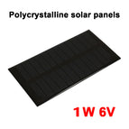1W 6V Solar Panel Cell Durable Solar Generator Solar Cells Light Outdoor DC Output Waterproof Panel Solar Charger Portable